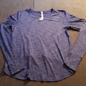 Lululemon Cropped Long Sleeve Top-Blue